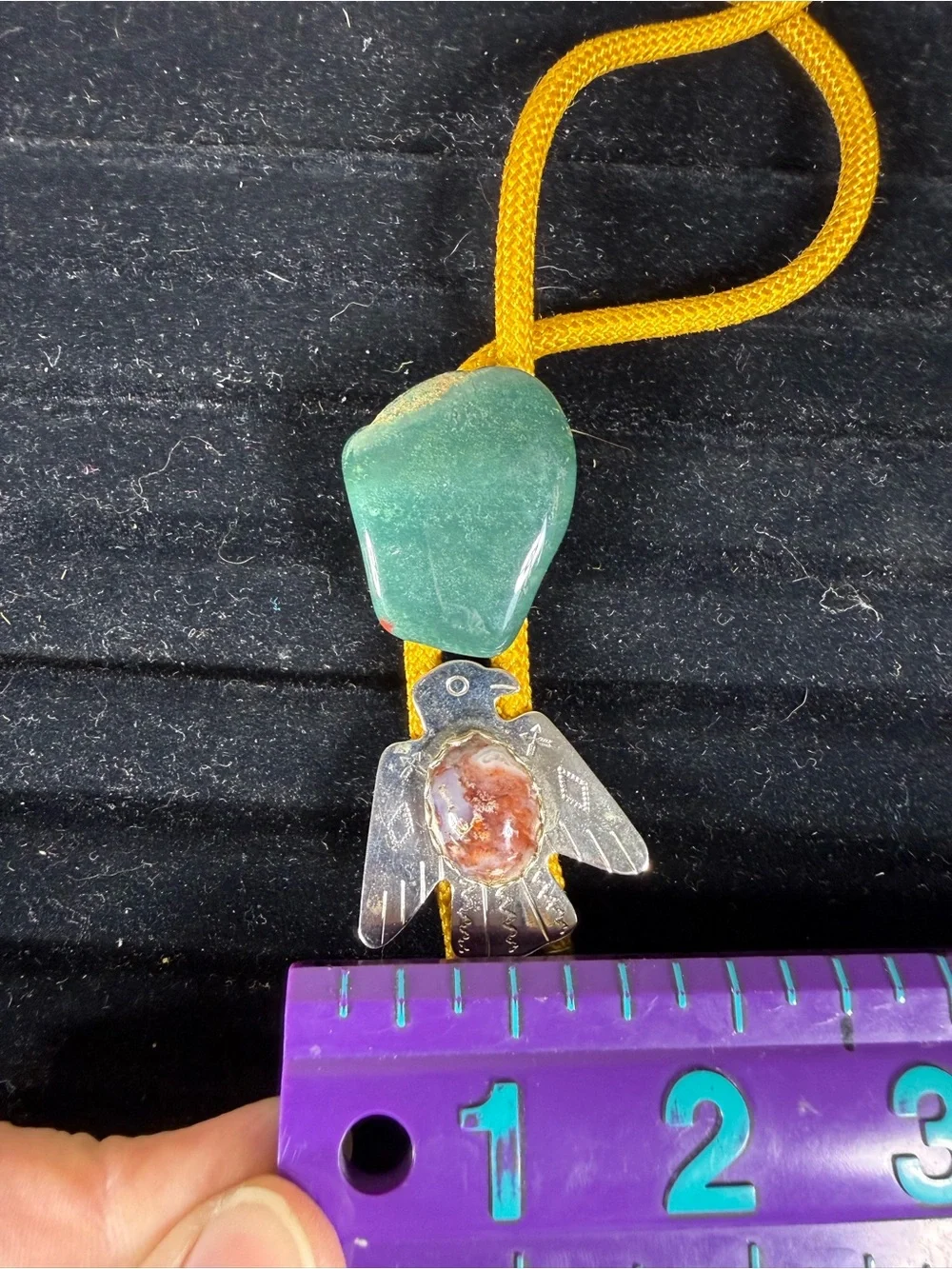 Thunderbird Bolo Tie With Stone Accents